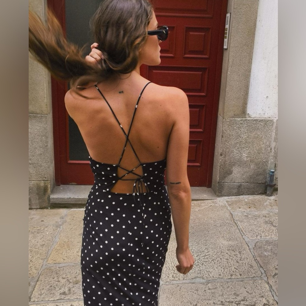 Zara polka sot dress
